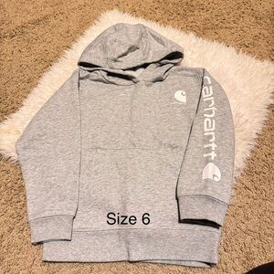 Carhartt Light Gray Hoodie with Logo
